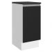 Balcão Armário de Cozinha 100% MDF 35 cm 1 Porta Branco Preto Acordes Madesa