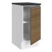 Balcão Armário de Cozinha 100% MDF 35 cm 1 Porta Branco Rustic Acordes Madesa