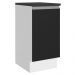 Balcão Armário de Cozinha 100% MDF 40 cm 1 Porta Branco/Preto Acordes Madesa