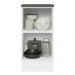 Balcão Armário de Cozinha 100% MDF 40 cm 1 Porta Branco/Preto Acordes Madesa