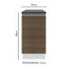 Balcão Armário de Cozinha 100% MDF 40 cm 1 Porta Branco/Rustic Acordes Madesa