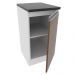 Balcão Armário de Cozinha 100% MDF 40 cm 1 Porta Branco/Rustic Acordes Madesa