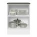 Balcão Armário de Cozinha 100% MDF 60 cm 1 Porta Branco/Preto Acordes Madesa