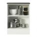 Balcão Armário de Cozinha 100% MDF 60 cm 1 Porta Branco/Rustic Acordes Madesa