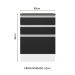 Balcão Armário de Cozinha 100% MDF 60 cm 3 Gavetas Branco/Preto Acordes Madesa