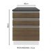 Balcão Armário de Cozinha 100% MDF 60 cm 3 Gavetas Branco/Rustic Acordes Madesa