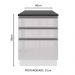 Balcão Armário de Cozinha 100% MDF 60 cm 3 Gavetas Frentes Branco Brilho Acordes Madesa