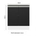 Balcão Armário de Cozinha 100% MDF 70 cm 2 Portas Branco/Preto Acordes Madesa