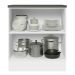 Balcão Armário de Cozinha 100% MDF 70 cm 2 Portas Branco/Preto Acordes Madesa