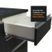 Balcão Armário de Cozinha 100% MDF 70 cm 2 Portas Branco/Preto Acordes Madesa