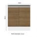 Balcão Armário de Cozinha 100% MDF 70 cm 2 Portas Branco/Rustic Acordes Madesa