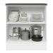 Balcão Armário de Cozinha 100% MDF 70 cm 2 Portas Branco/Rustic Acordes Madesa