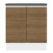 Balcão Armário de Cozinha 100% MDF 70 cm 2 Portas Branco/Rustic Acordes Madesa