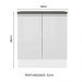 Balcão Armário de Cozinha 100% MDF 70 cm 2 Portas Frentes Branco Brilho Acordes Madesa