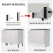 Balcão Armário de Cozinha 100% MDF 70 cm 2 Portas Frentes Branco Brilho Acordes Madesa