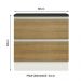 Balcão Armário de Cozinha 100% MDF 80 cm 2 Gavetas Branco/Rustic Acordes Madesa