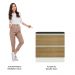 Balcão Armário de Cozinha 100% MDF 80 cm 2 Gavetas Branco/Rustic Acordes Madesa