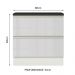Balcão Armário de Cozinha 100% MDF 80 cm 2 Gavetas Frentes Branco Brilhante Acordes Madesa