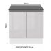 Balcão Armário de Cozinha 100% MDF 80 cm 2 Portas Branco Brilhante Acordes Madesa