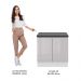 Balcão Armário de Cozinha 100% MDF 80 cm 2 Portas Branco Brilhante Acordes Madesa