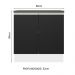 Balcão Armário de Cozinha 100% MDF 80 cm 2 Portas Branco/Preto Acordes Madesa