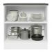 Balcão Armário de Cozinha 100% MDF 80 cm 2 Portas Branco/Preto Acordes Madesa