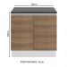Balcão Armário de Cozinha 100% MDF 80 cm 2 Portas Branco/Rustic Acordes Madesa