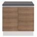 Balcão Armário de Cozinha 100% MDF 80 cm 2 Portas Branco/Rustic Acordes Madesa