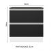 Balcão Armário de Cozinha 100% MDF 80cm 2 Gavetas Branco/Preto Acordes Madesa