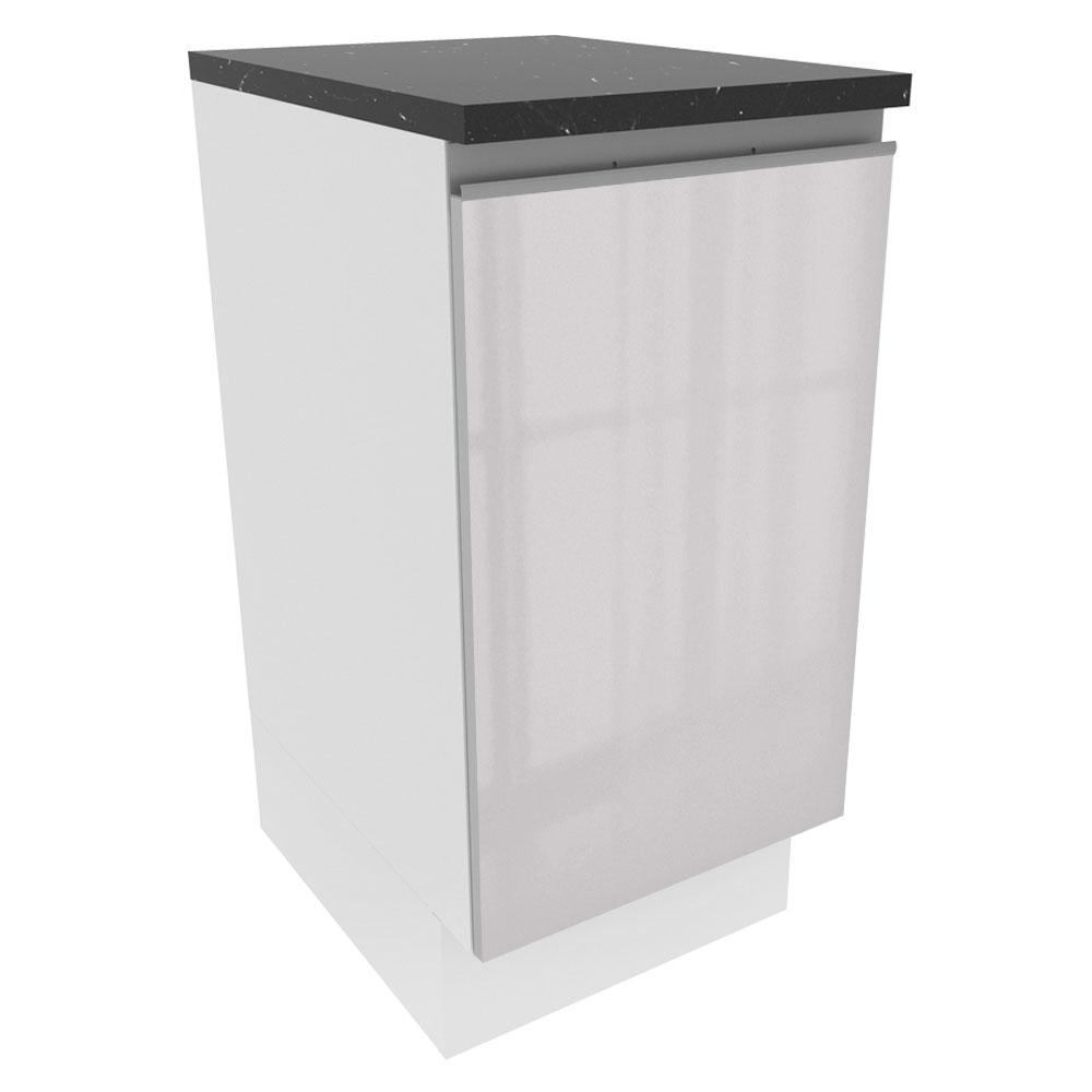 Balcão Armário de Cozinha 100% Mdf 40 cm 1 Porta Porta Branco Brilho Acordes Madesa