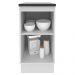 Balcão Armário de Cozinha 100% Mdf 40 cm 1 Porta Porta Branco Brilho Acordes Madesa