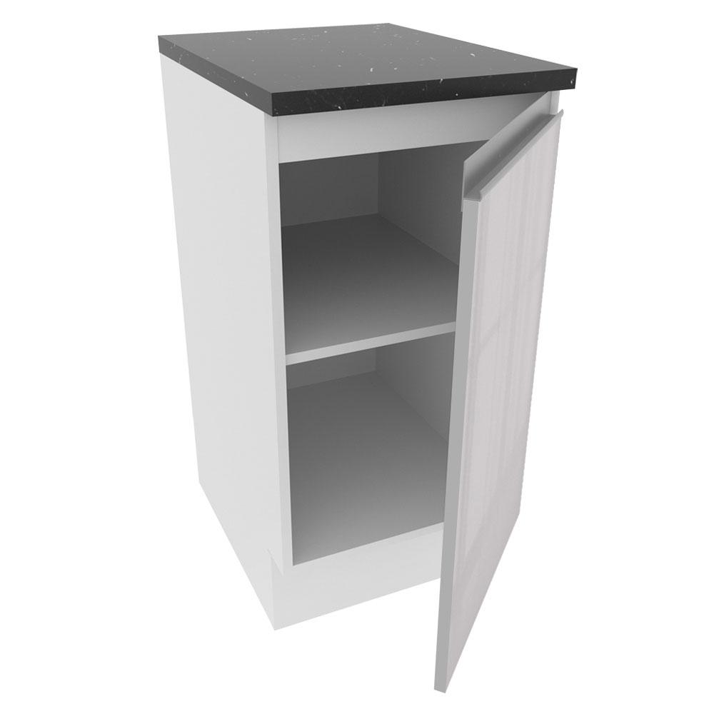 Balcão Armário de Cozinha 100% Mdf 40 cm 1 Porta Porta Branco Brilho Acordes Madesa