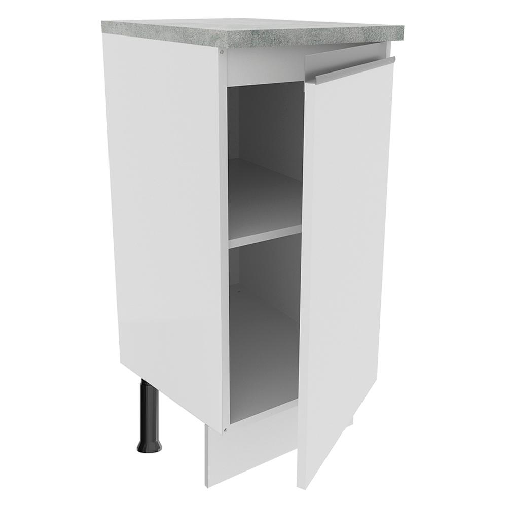 Balcão Armário de Cozinha 35 cm 1 Porta Branco Glamy Madesa