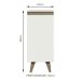 Balcão Armário de Cozinha 35 cm 1 Porta Branco Reims Madesa