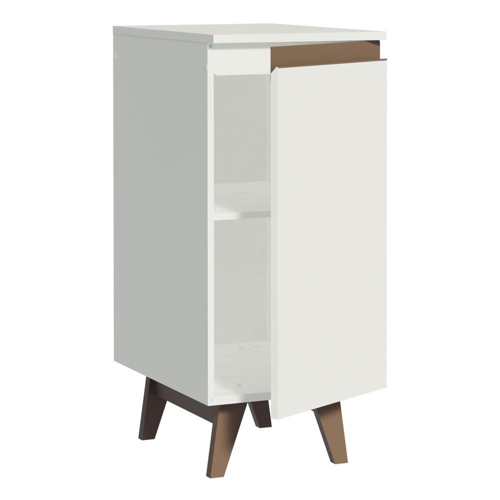 Balcão Armário de Cozinha 35 cm 1 Porta Branco Reims Madesa