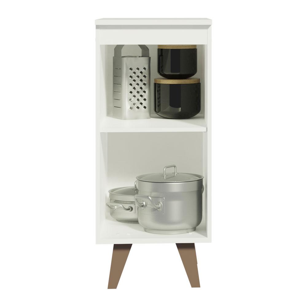 Balcão Armário de Cozinha 35 cm 1 Porta Branco Reims Madesa