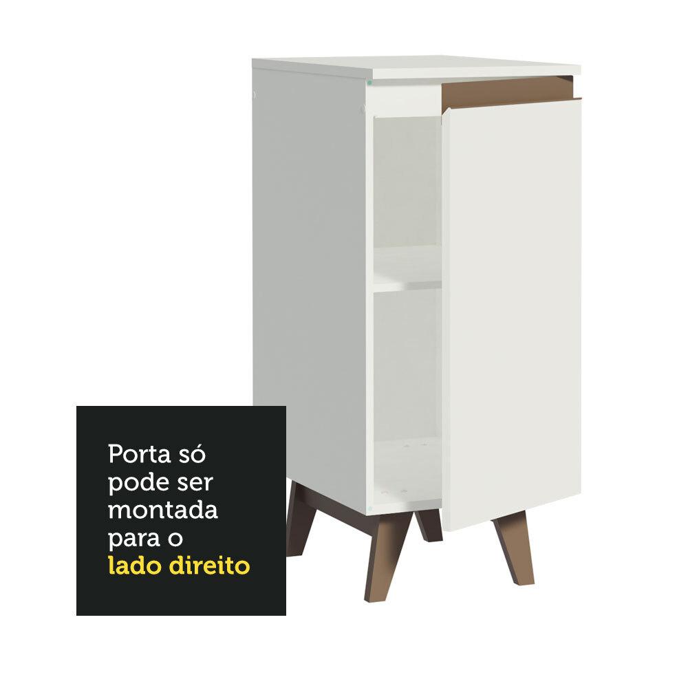 Balcão Armário de Cozinha 35 cm 1 Porta Branco Reims Madesa