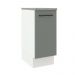 Balcão Armário de Cozinha 35 cm 1 Porta Branco/Cinza Agata Madesa