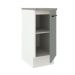 Balcão Armário de Cozinha 35 cm 1 Porta Branco/Cinza Agata Madesa