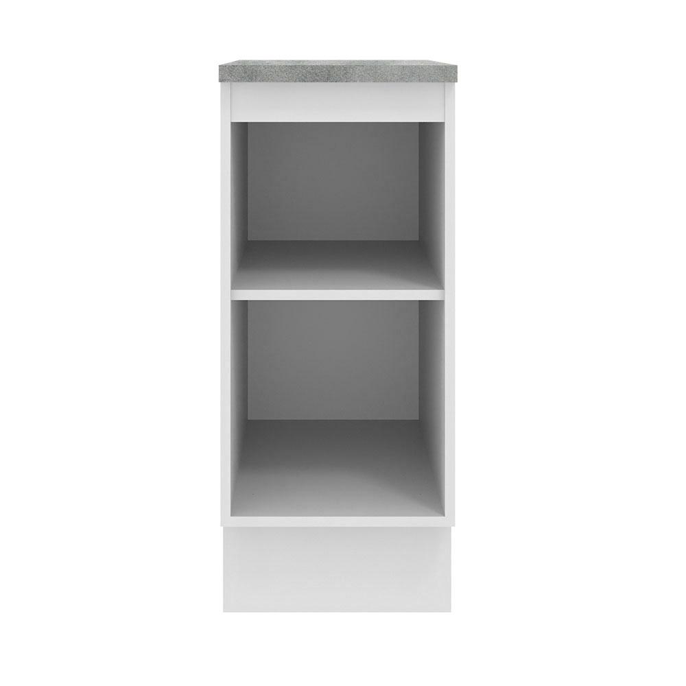 Balcão Armário de Cozinha 35 cm 1 Porta Branco/Crema Agata Madesa