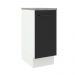 Balcão Armário de Cozinha 35 cm 1 Porta Branco/Preto Agata Madesa