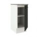 Balcão Armário de Cozinha 35 cm 1 Porta Branco/Preto Agata Madesa