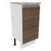 Balcão Armário de Cozinha 35 cm 1 Porta Branco/Rustic Glamy Madesa