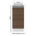 Balcão Armário de Cozinha 35 cm 1 Porta Branco/Rustic Glamy Madesa