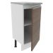 Balcão Armário de Cozinha 35 cm 1 Porta Branco/Rustic Glamy Madesa