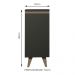 Balcão Armário de Cozinha 35 cm 1 Porta Preto Reims Madesa