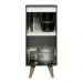 Balcão Armário de Cozinha 35 cm 1 Porta Preto Reims Madesa