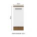 Balcão Armário de Cozinha 35 cm 1 Porta Rustic/Branco Agata Madesa