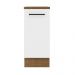 Balcão Armário de Cozinha 35 cm 1 Porta Rustic/Branco Agata Madesa