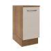 Balcão Armário de Cozinha 35 cm 1 Porta Rustic/Crema Agata Madesa